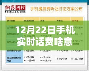 12月22日手机实时话费查询详解，轻松掌握查询步骤与含义